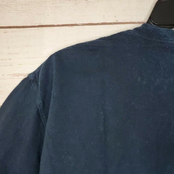 Comfort Colors Dark Blue Stone Washed Design Front Pocket Cotton Medium T Shirt - Picture 4 of 6